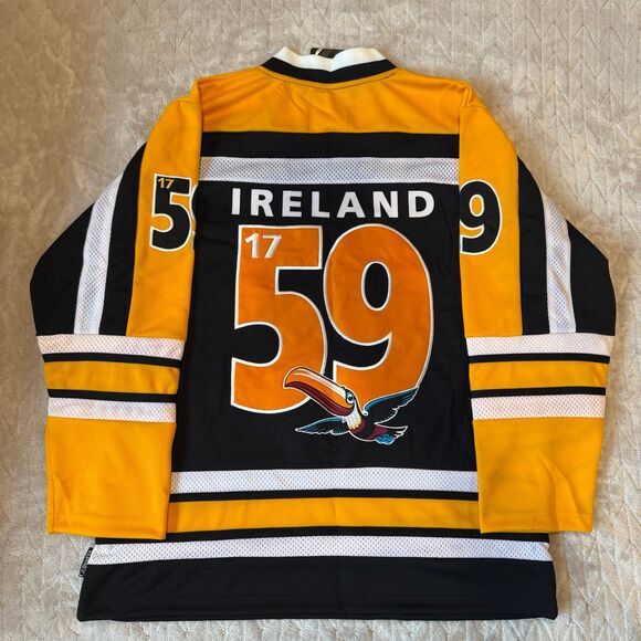 Guinness Toucan Hockey Jersey Yellow Black & White Sz L - Picture 2 of 9